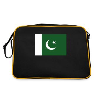 Official Pakistan Flag Pakistani Country Pride - Retro Bag - black/gold - Back