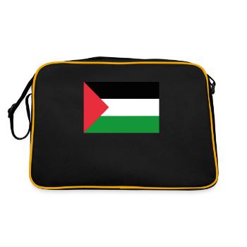 Drapeau officiel de la Palestine Fierté du pays palestinien - Sac Retro - noir/or - Dos