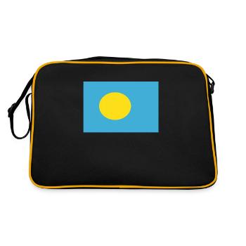 Drapeau officiel des Palaos Fierté du pays des Palaos - Sac Retro - noir/or - Dos