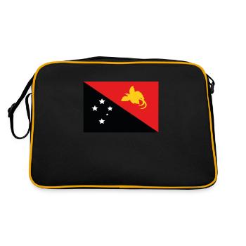 Drapeau officiel de la Papouasie Papouasie-Nouvelle-Guinée Pays - Sac Retro - noir/or - Dos