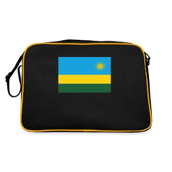 Drapeau officiel du Rwanda Rwanda Country Pride - Sac Retro - noir/or - Dos