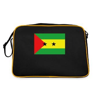 Officiel Sao Tomé Drapeau Portugais Country Pride - Sac Retro - noir/or - Dos