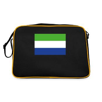 Drapeau officiel de la Sierra Leone Pays sierra-léonien - Sac Retro - noir/or - Dos