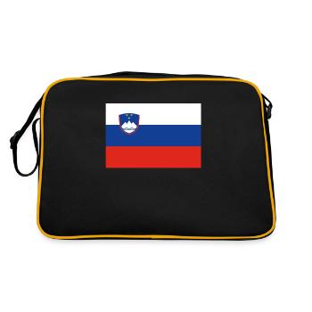 Drapeau officiel de la Slovénie Pays slovène - Sac Retro - noir/or - Dos