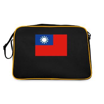Drapeau officiel de Taïwan Taiwan Taiwanese Country Pride - Sac Retro - noir/or - Dos