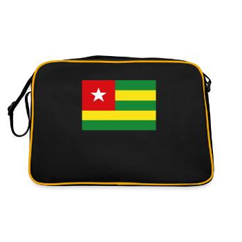 Drapeau officiel du Togo Fierté du pays togolais - Sac Retro - noir/or - Dos