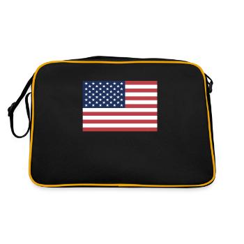 Official United States Flag USA American Country - Retro Bag - black/gold - Back