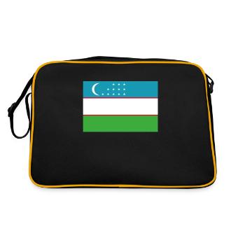 Drapeau officiel de l’Ouzbékistan Fierté du pays ouzbek - Sac Retro - noir/or - Dos