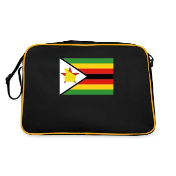 Drapeau officiel du Zimbabwe Zimbabwe Country Pride - Sac Retro - noir/or - Dos