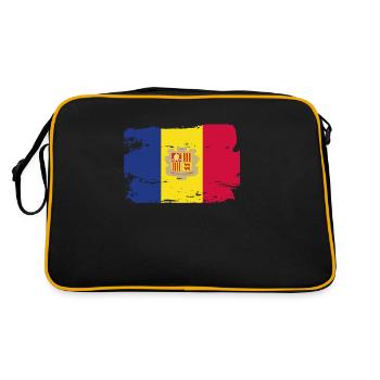 Drapeau officiel de l’Andorre Fierté du pays andorran - Sac Retro - noir/or - Dos