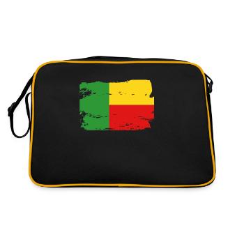 Drapeau officiel du Bénin Bénin Pays Pride Vintage - Sac Retro - noir/or - Dos