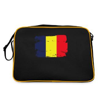 Official Chad Flag Chadian Country Pride Vintage - Retro Bag - black/gold - Back