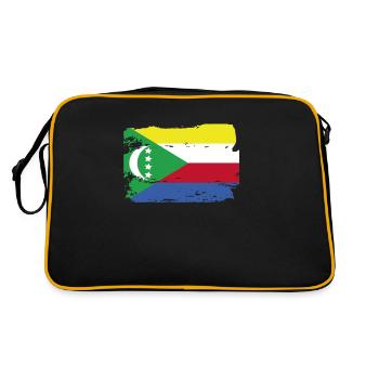Official Comoros Flag Comoro Country Pride Vintage - Retro Bag - black/gold - Back