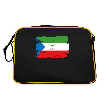 Drapeau équatorial officiel Guinée Guinéen - Sac Retro - noir/or - Dos