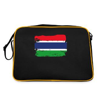 Drapeau officiel de la Gambie Pays géorgien gambien - Sac Retro - noir/or - Dos
