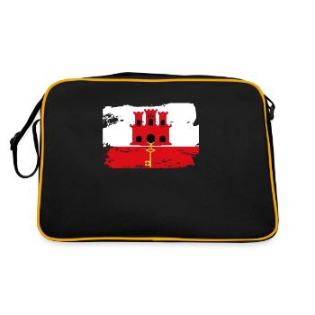 Drapeau officiel de Gibraltar Pays gibraltarien - Sac Retro - noir/or - Dos