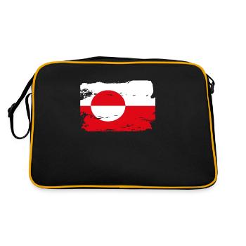 Drapeau officiel du Groenland Groenlandais Pays - Sac Retro - noir/or - Dos