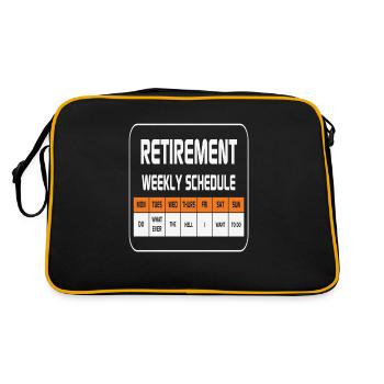 Retirement Weekly Schedule Do Whatever The Hell I - Retro Bag - black/gold - Back