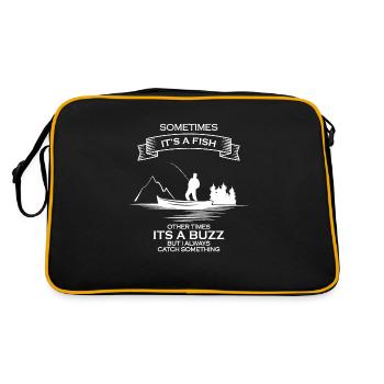 Sometimes It's A Fish Other Times It's A Buzz But - Retro Bag - black/gold - Back