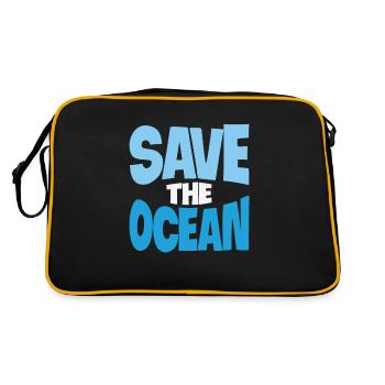 Citations sur la vie aquatique de l’océan - Sac Retro - noir/or - Dos