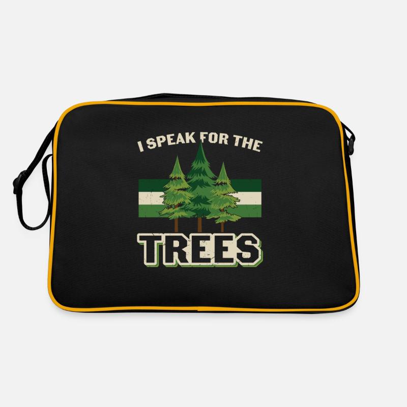 I Speak For The Trees Tree Earth Day Quotes Retro Bag