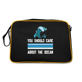 Vous devriez vous soucier de la vie aquatique de l’océan - Sac Retro - noir/or - Dos