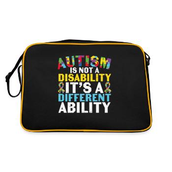 Autism Is Not A Disability It's Another Ability - Retro Bag - black/gold - Back