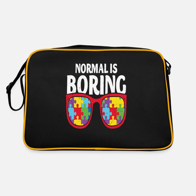 Normal is Boring Autism Lunettes de soleil Sac Retro
