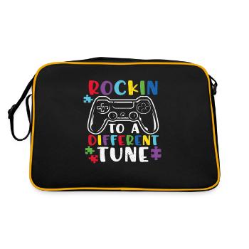 Dockin' To A Different Tune Cool Quotes Designs - Sac Retro - noir/or - Dos