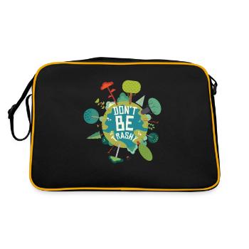 Je vous juge silencieusement pour ne pas avoir recyclé - Sac Retro - noir/or - Dos