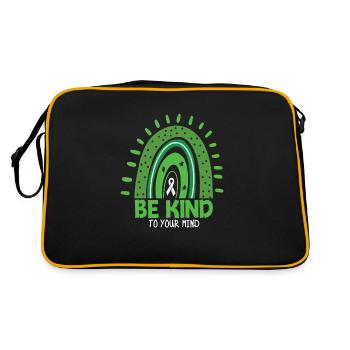 Guerrier de la santé mentale Santé mentale incassable - Sac Retro - noir/or - Dos