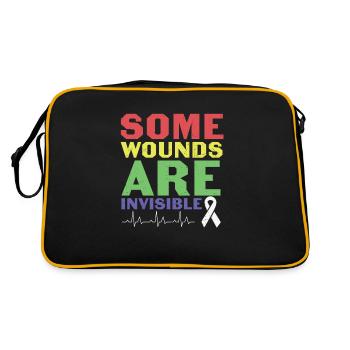 Tous les handicaps ne sont pas visibles Santé mentale - Sac Retro - noir/or - Dos