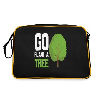 Go Plant A Tree Forest Quotes - Retro Bag - black/gold - Back