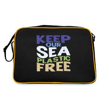 Gardez notre plastique de mer libre - Sac Retro - noir/or - Dos