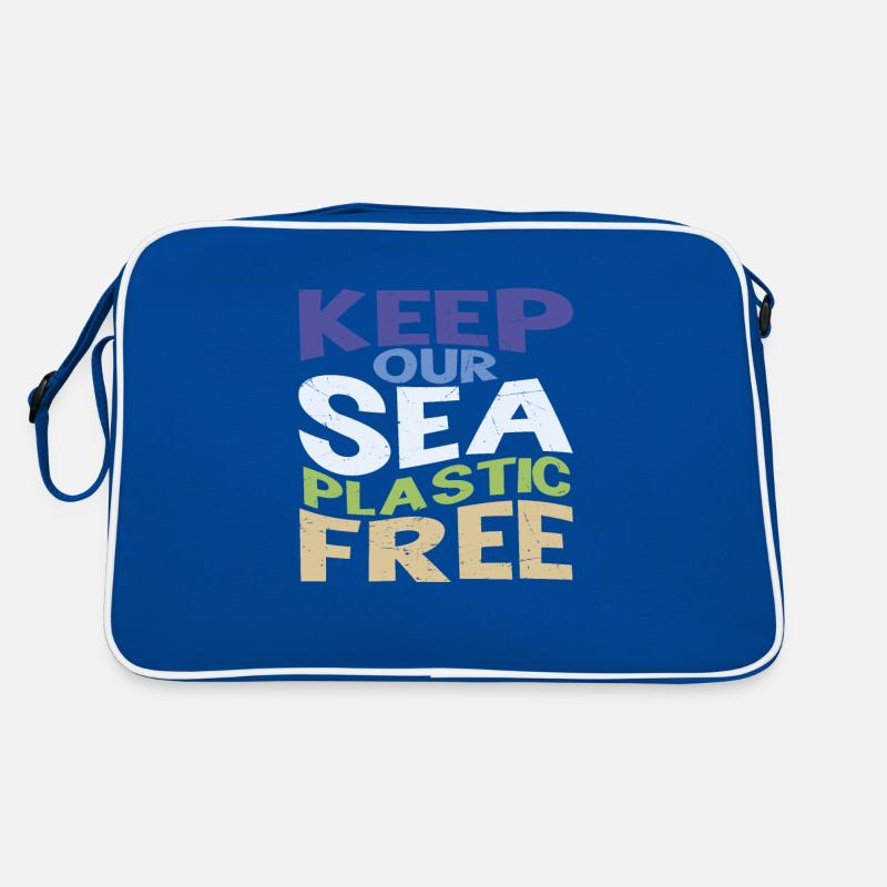 Keep Our Sea Plastic Free Retro Bag