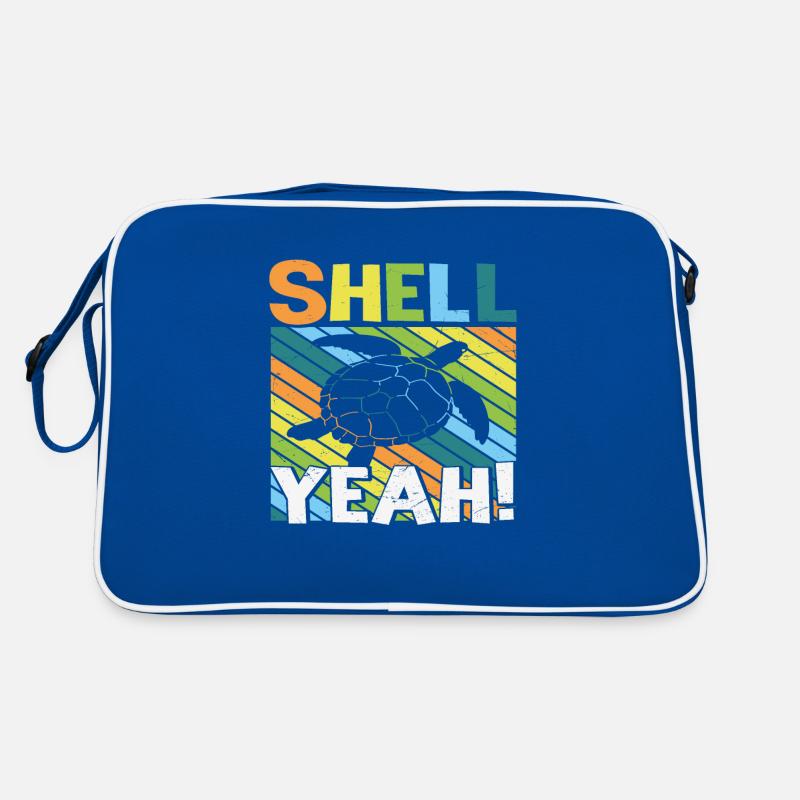 Shell Yeah Turtle Turtles Lover Funny Quotes Retro Bag