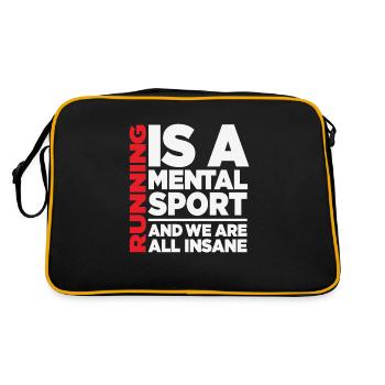 La course à pied est un sport mental et nous sommes tous fous - Sac Retro - noir/or - Dos