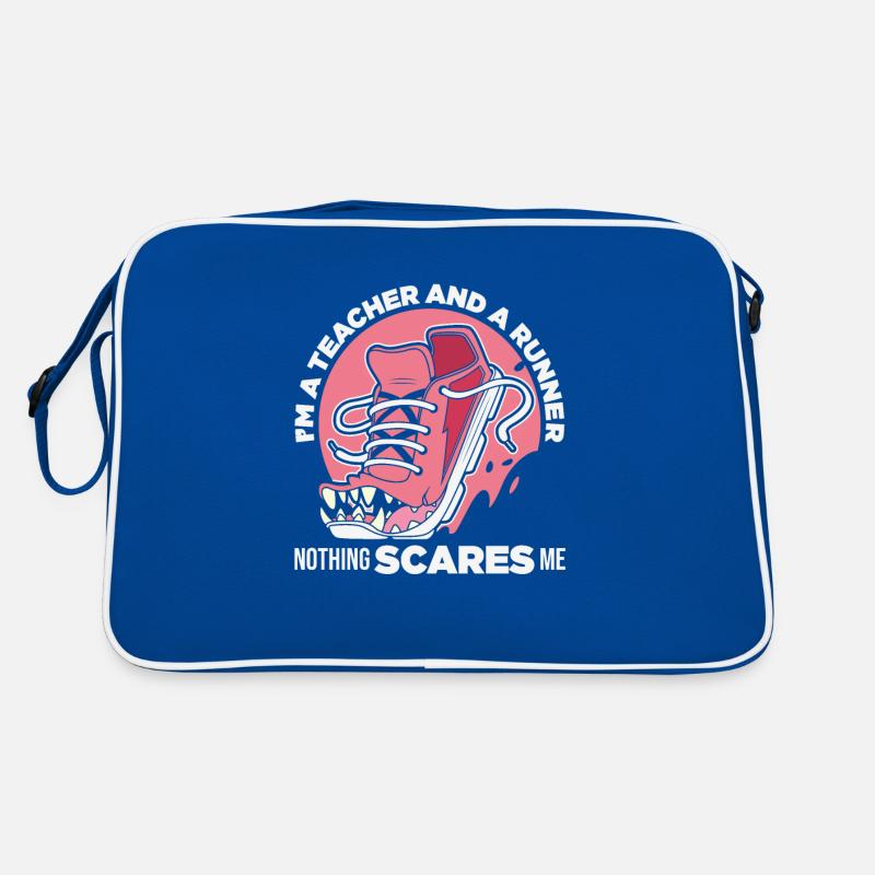 Ich bin ein Lehrer und ein Läufer Nichts macht mir Angst Retro Tasche