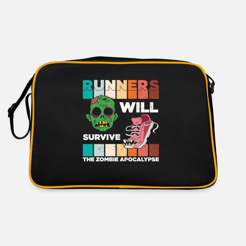 Läufer werden den Zombie Apocalypse Zombie überleben Retro Tasche