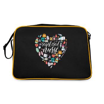 Registered Nurse Nursing - Retro Tasche - Schwarz/Gold - Hinten