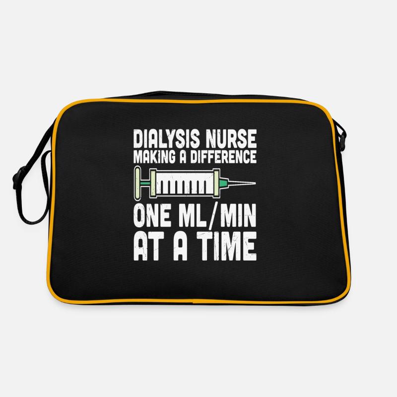 Dialyseschwester macht einen Unterschied Ein ml / min bei Retro Tasche