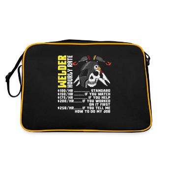 Soudeur Taux horaire Cool Welder Retro - Sac Retro - noir/or - Dos