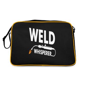 Weld Whisperer Welding Design - Retro Bag - black/gold - Back