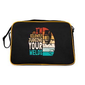 Je juge silencieusement vos soudures - Sac Retro - noir/or - Dos