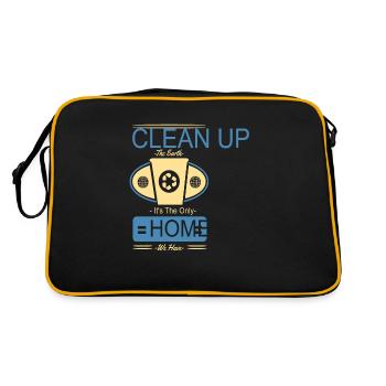 Clean Up The Earth Its The Only Home We Have - Retro Bag - black/gold - Back