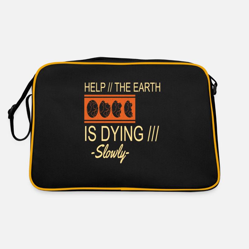Die-Erde-stirbt-langsam Erdschutz Unterstützung Retro Tasche