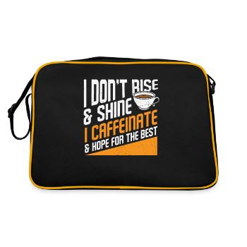 Je ne me lève pas et je ne brille pas, je caféine et j’espère - Sac Retro - noir/or - Dos