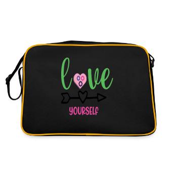 Aimez-vous La santé mentale compte - Sac Retro - noir/or - Dos