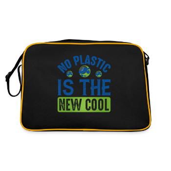 No Plastic Is The Cool Sea Protection Support - Retro Bag - black/gold - Back
