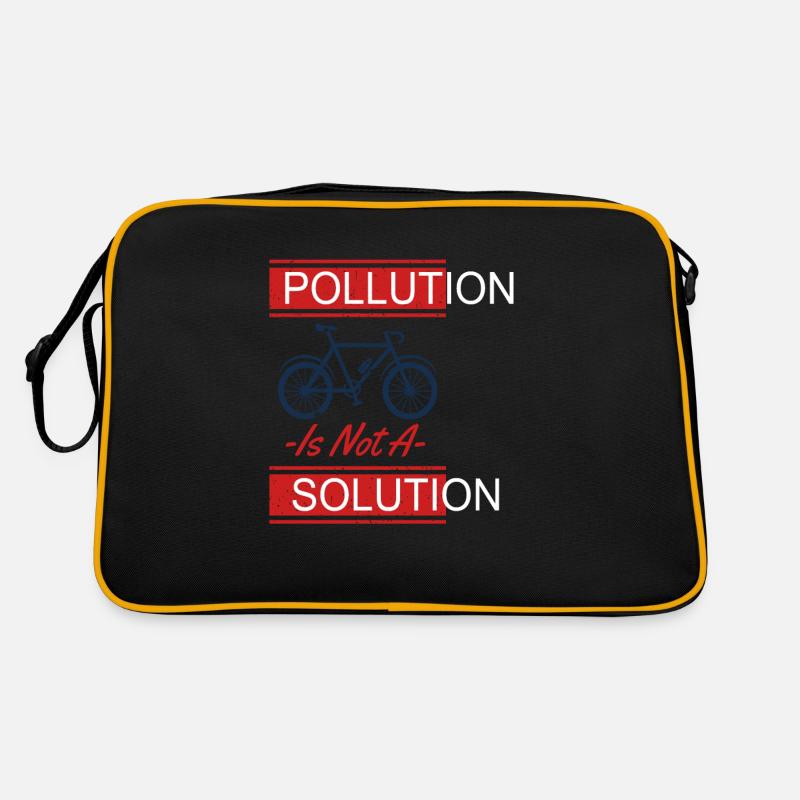 Pollution Is Not A Solution Earth Protection Retro Bag